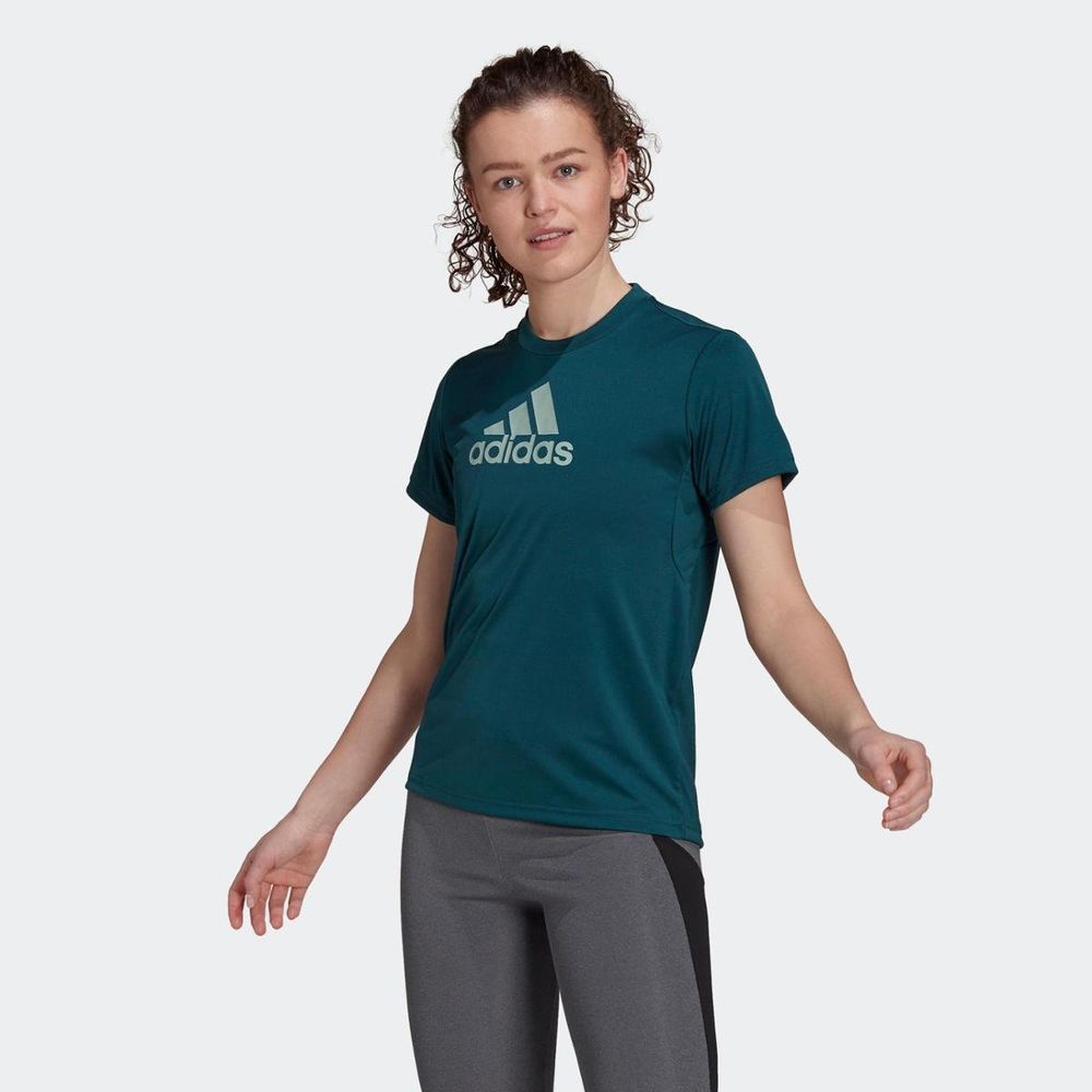 Camiseta-Esportiva-Primeblue-Designed-2-Move-Logo-Adidas-|-Feminina