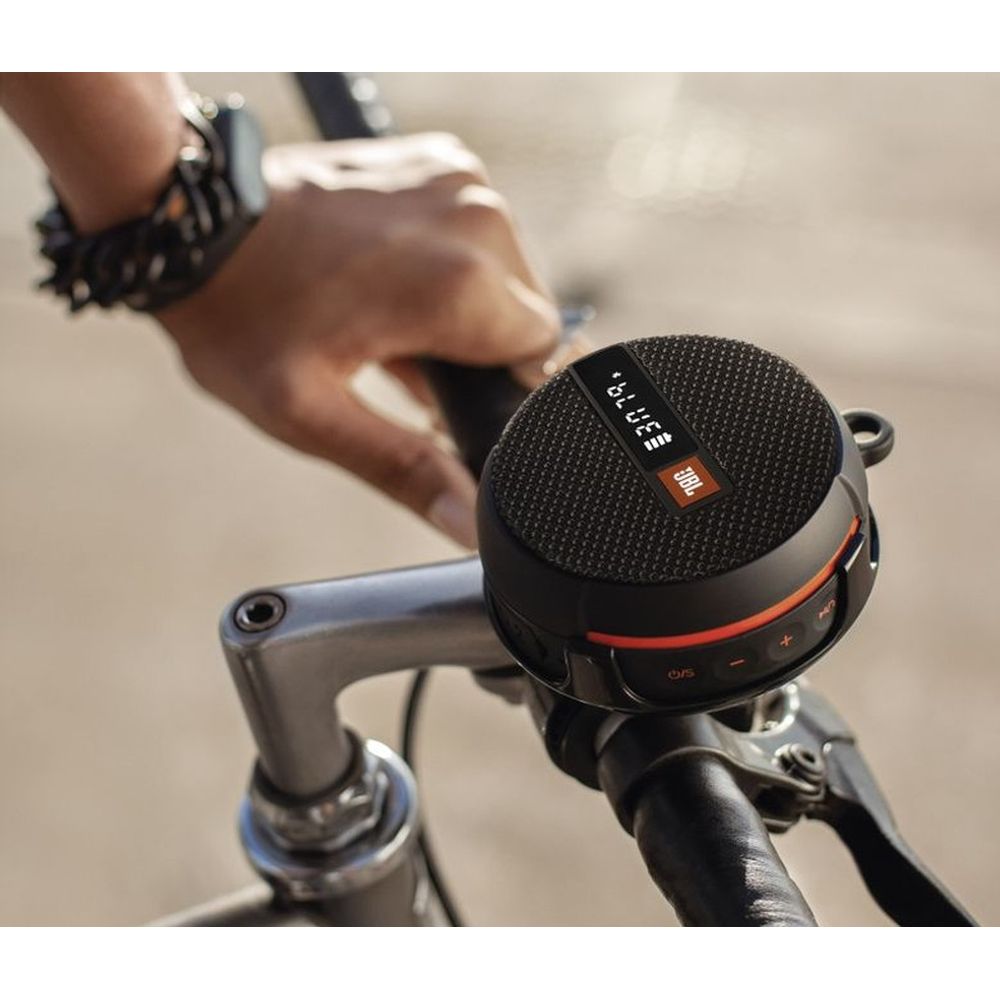 Caixa-de-Som-Portatil-Bluetooth-JBL-Wind-2-USB-P2-SD-FM-IPX7-5W-8-Ohms-Suporte-Para-Bike-e-Moto-