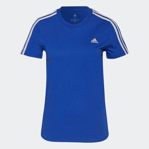 Camiseta-Adidas-Essential-Slim-3-Tripes-Feminino
