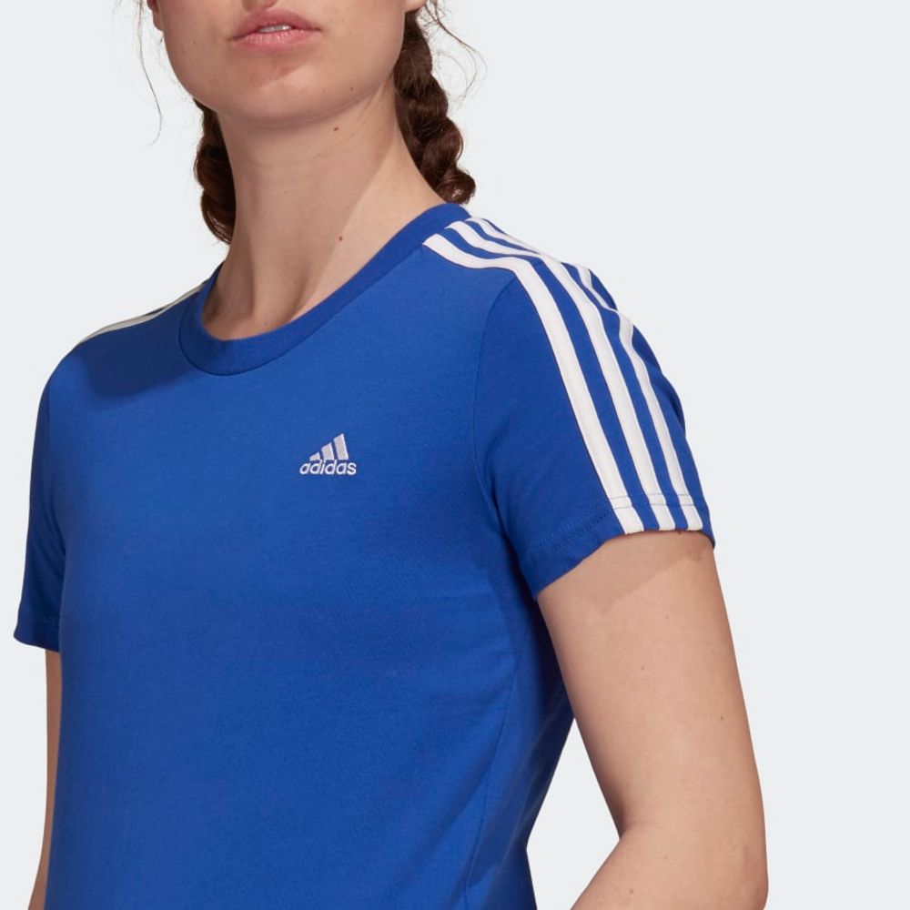 Camiseta-Adidas-Essential-Slim-3-Tripes-Feminino