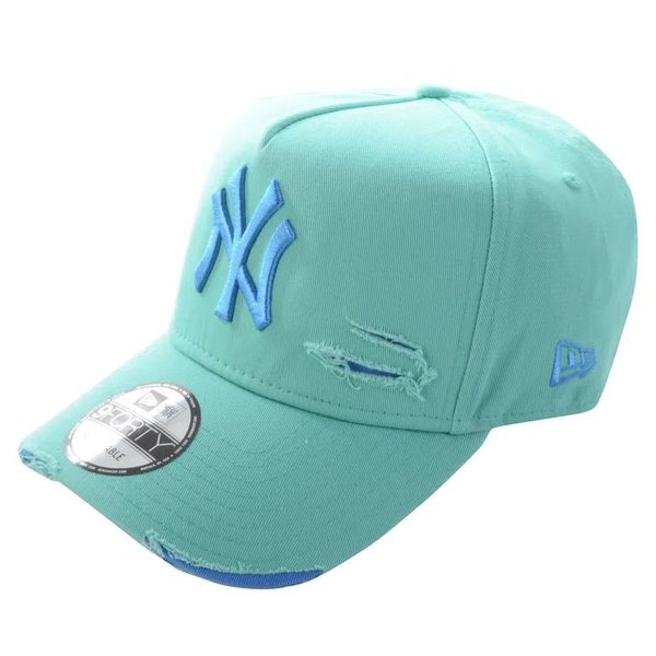 Bone-New-Era-New-York-Yankees-940-A-Frame-Damage-Destroyed-Aba-Curva-Verde-Azul