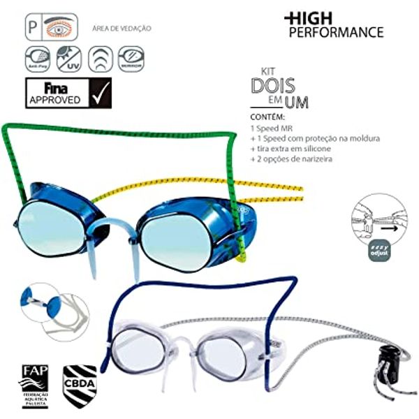 Kit-2-Oculos-De-Natacao-Competition-Pack-Speedo-Unissex