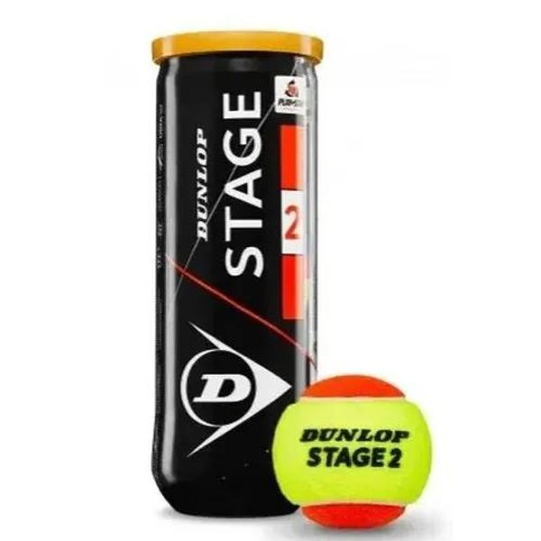 Bola-de-Tenis-e-Beach-Tennis-Stage-2-Dunlop-Tubo-Com-3-Bolas-