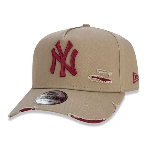 Bone-New-Era-9FORTY-A-Frame-MLB-New-York-Yankees-Destroyed