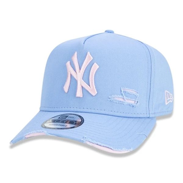 Bone-New-Era-9FORTY-A-Frame-MLB-New-York-Yankees-Destroyed