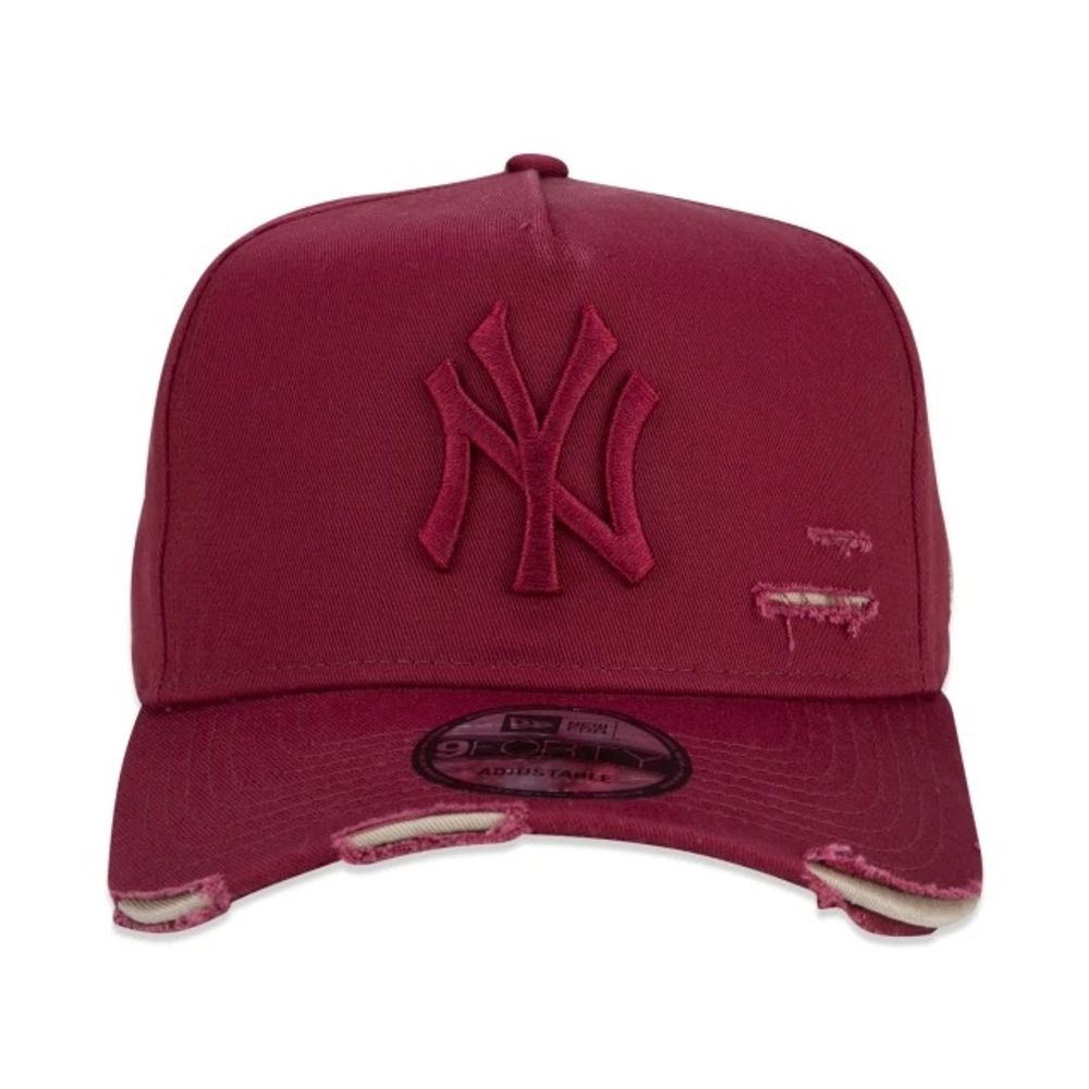 Bone-New-Era-9FORTY-A-Frame-MLB-New-York-Yankees-Destroyed-