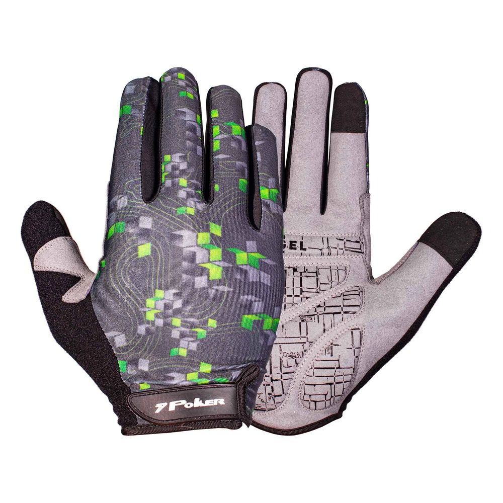 Luva-Poker-Bike-Gel-Dedo-Longo-Unissex Luva-Poker-Bike-Gel-Dedo-Longo-Unissex