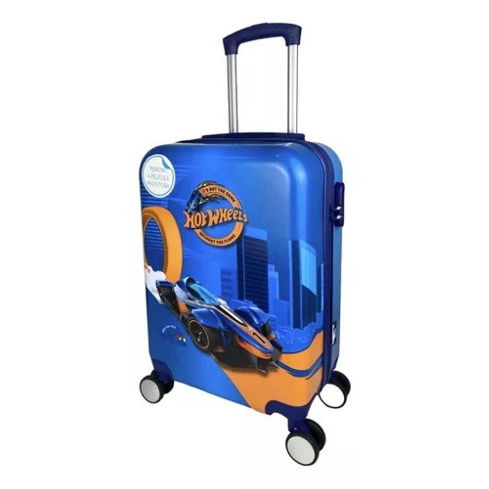 Mala-Luxcel-Escolar-Bordo-Hotwheels-Giratoria-360°-Infantil