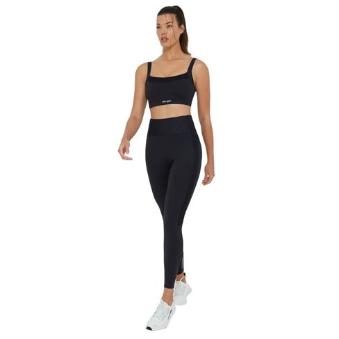 Legging Alto Giro Recortes Tule