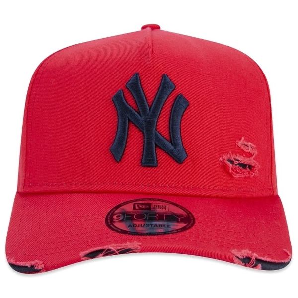 Bone-New-Era-9FORTY-A-Frame-MLB-New-York-Yankees-Destroyed