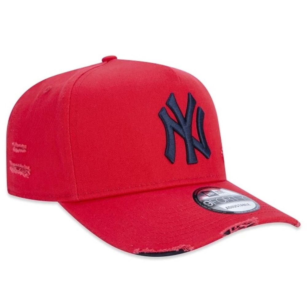 Bone-New-Era-9FORTY-A-Frame-MLB-New-York-Yankees-Destroyed