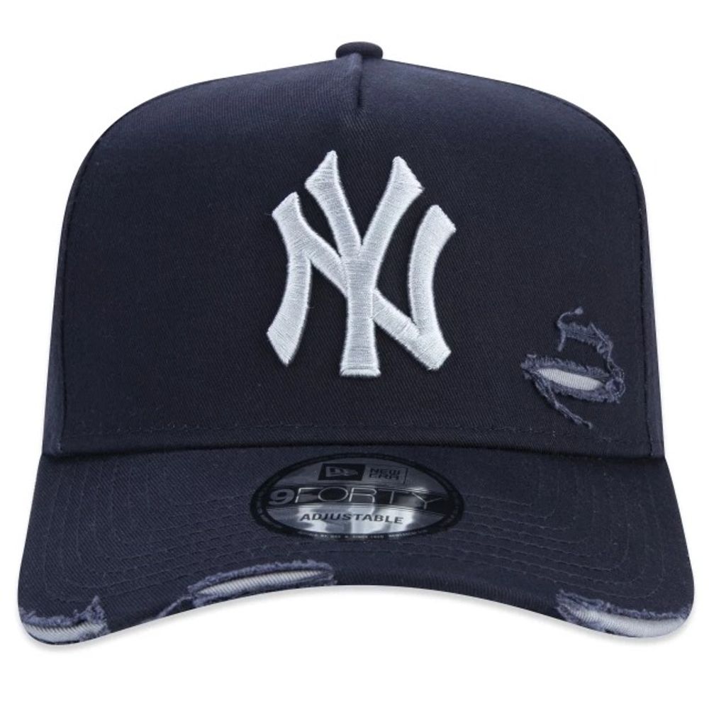 Bone-New-Era-9FORTY-A-Frame-MLB-New-York-Yankees-Destroyed