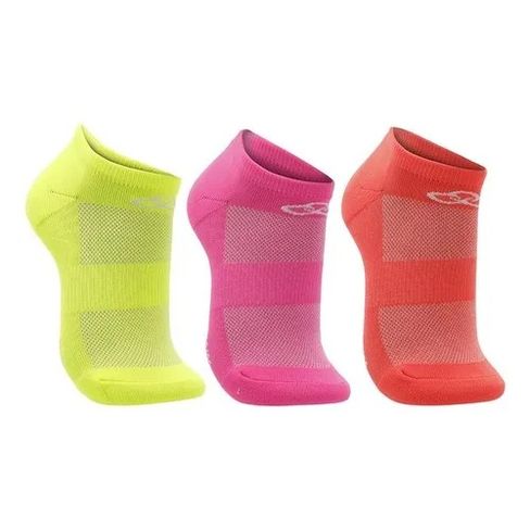 Kit-Meia-Olympikus-Cano-Invisivel-Neon-Tripack-Feminina